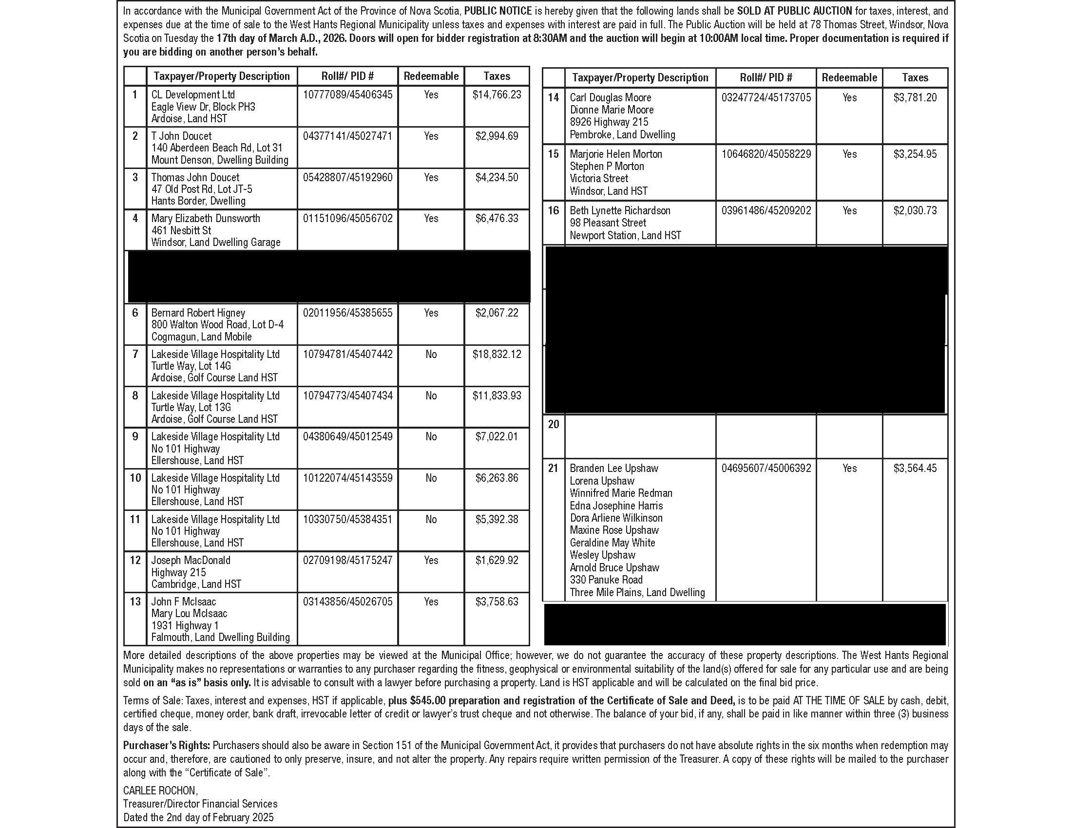 Published List updated 2